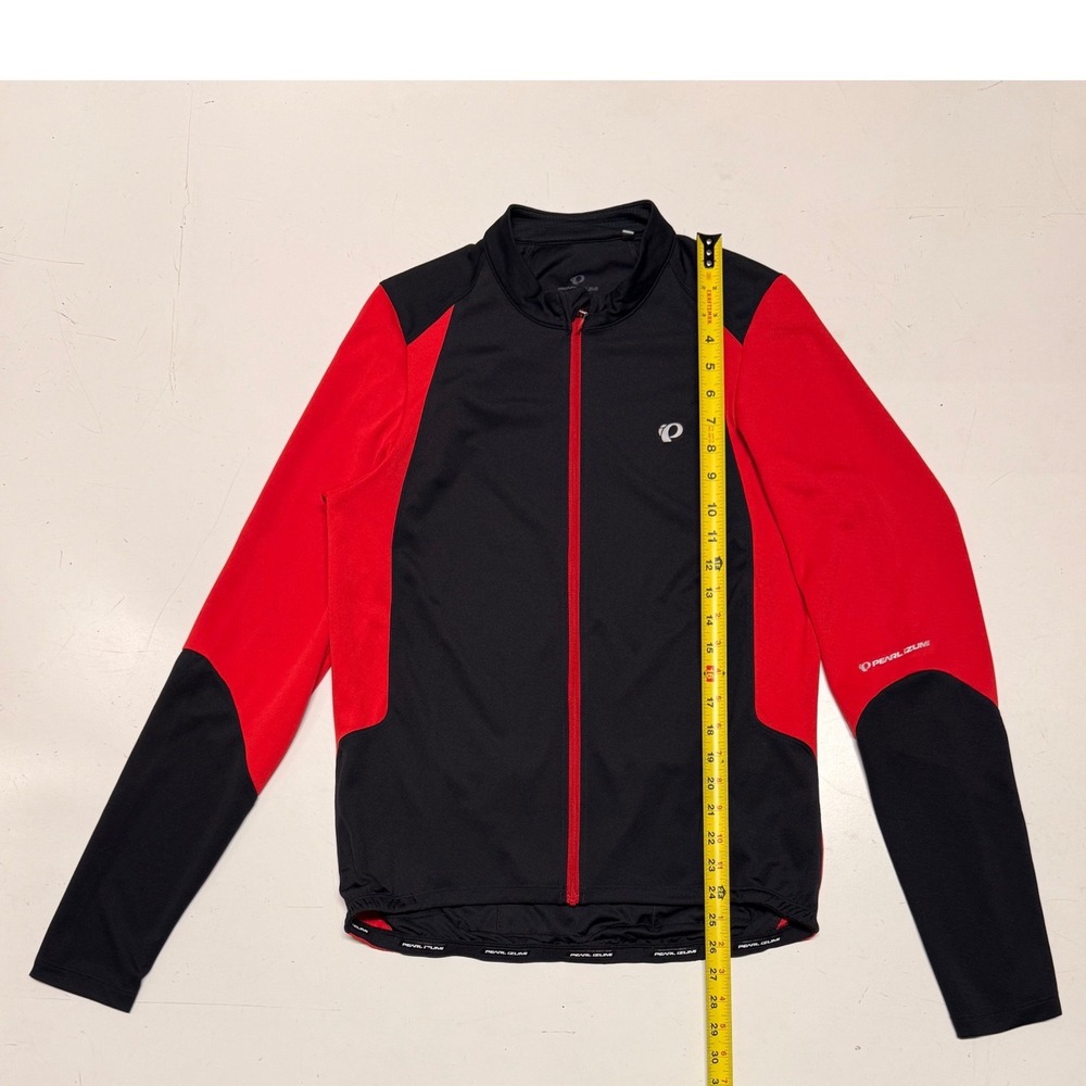 Pearl Izumi Select Men's Black Red Cycling Jersey Long Sleeve XL Pocket Full Zip